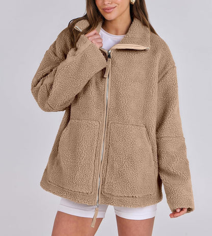 Dames Basic Fleece Jas – Warm Outdoor en Wandelen, Herfst/Winter