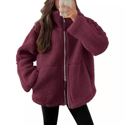 Dames Basic Fleece Jas – Warm Outdoor en Wandelen, Herfst/Winter