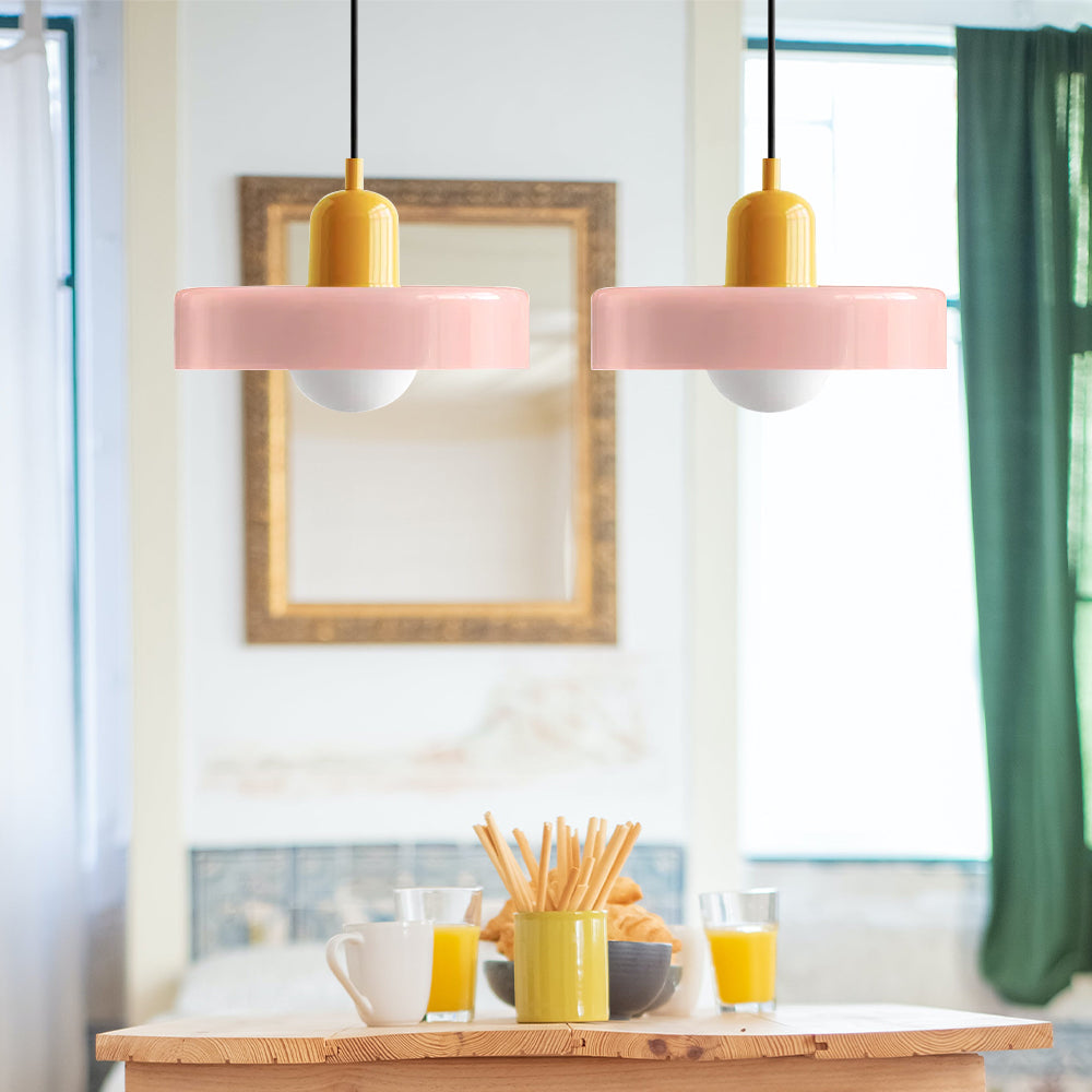 Dobbelt Hængelampe – Moderne Glas Designlampe med To Lyskilder til Spisebord eller Stue