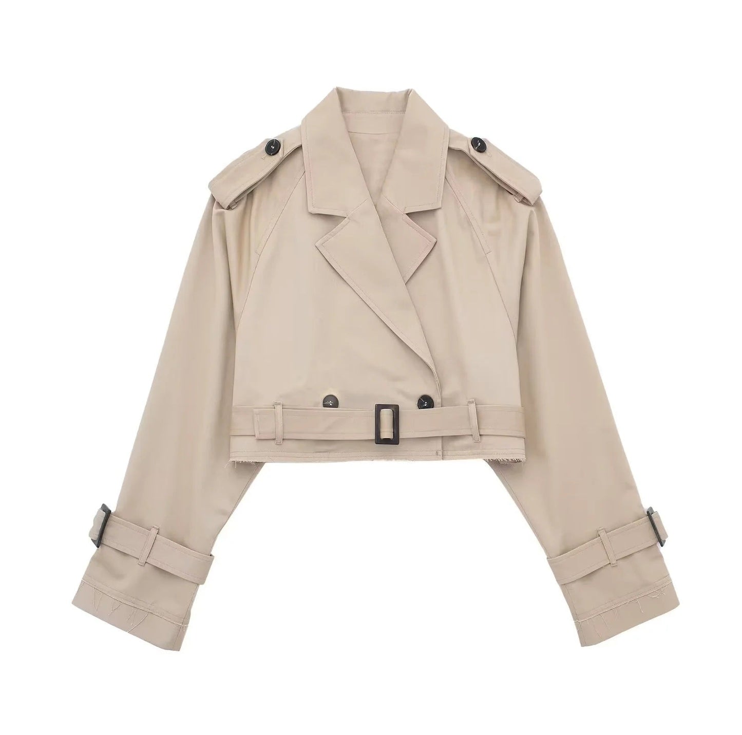 Dames Korte Trenchcoat – Klassiek model, Tussenjas voor Lente en Herfst, Casual en Zakelijk