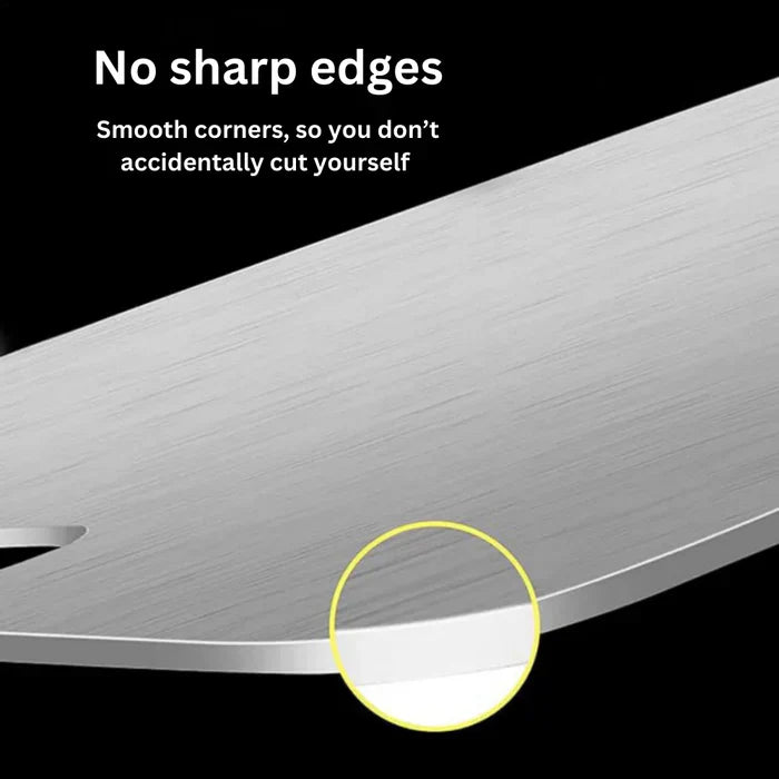 Titanium Skærebræt – Sølv, Antibakterielt og Knivvenligt til Moderne Køkken
