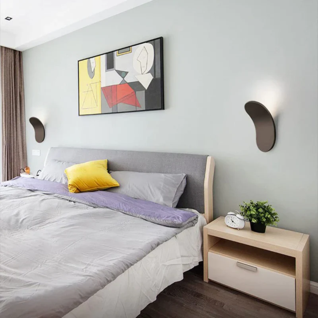 Skandinavisk Væglampe – Sort Metal, Minimalistisk Design til Soveværelse, Køkken eller Stue