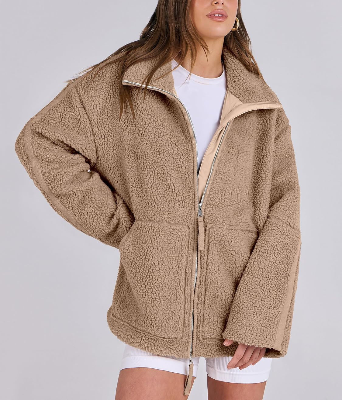 Dames Basic Fleece Jas – Warm Outdoor en Wandelen, Herfst/Winter