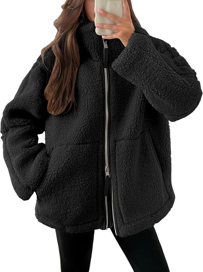 Dames Basic Fleece Jas – Warm Outdoor en Wandelen, Herfst/Winter