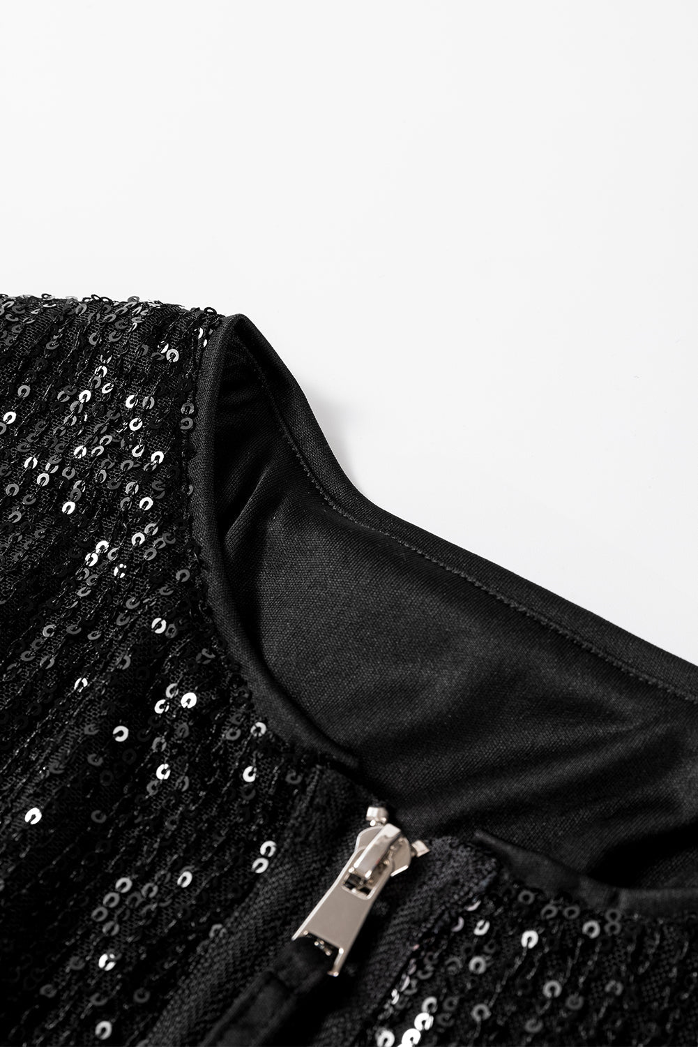 Dames Pailletten Jasje – Zwart, Feestjasje voor Party, Avondkleding en Uitgaan