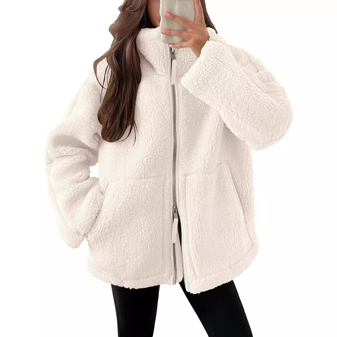 Dames Basic Fleece Jas – Warm Outdoor en Wandelen, Herfst/Winter