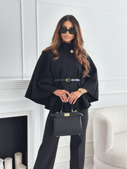 Dames Oversized Cape Top met Vleermuismouwen – Wijdvallend, Casual