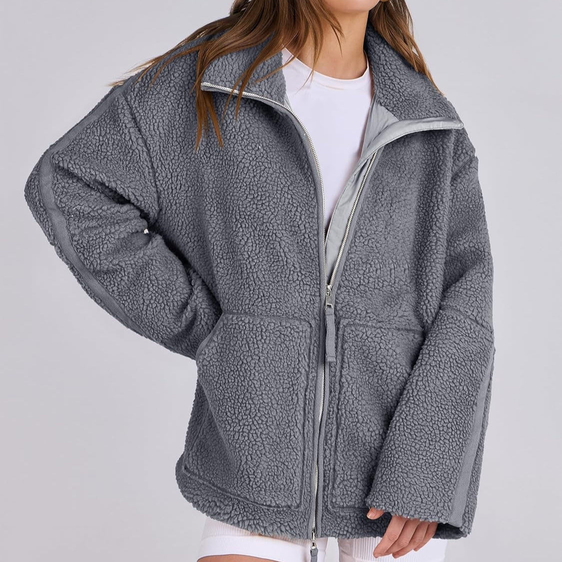 Dames Basic Fleece Jas – Warm Outdoor en Wandelen, Herfst/Winter