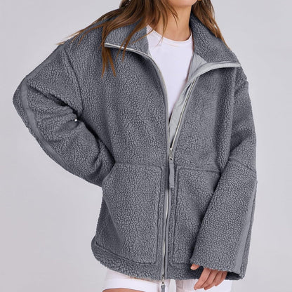 Dames Basic Fleece Jas – Warm Outdoor en Wandelen, Herfst/Winter