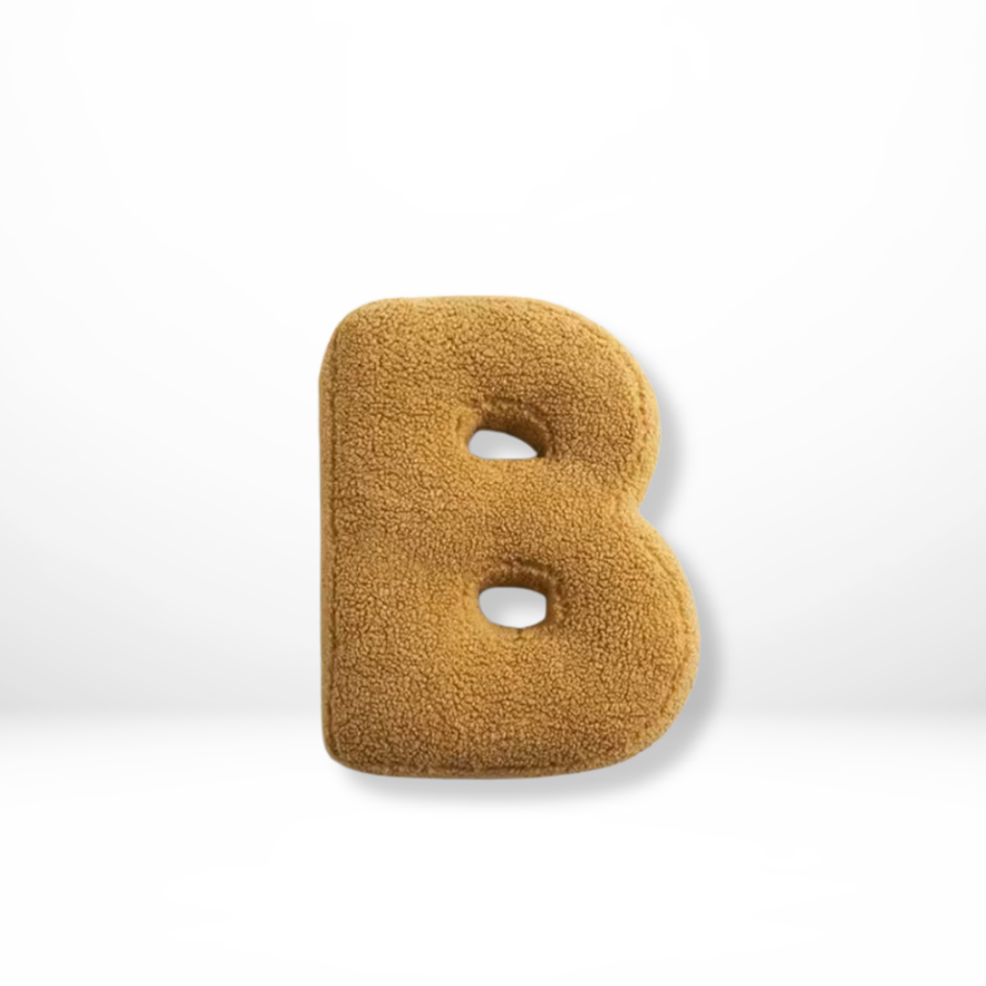 Fluwelen Sædekud med Alfabetbogstaver – Blød og Legende Dekor til Stuen eller Børneværelset