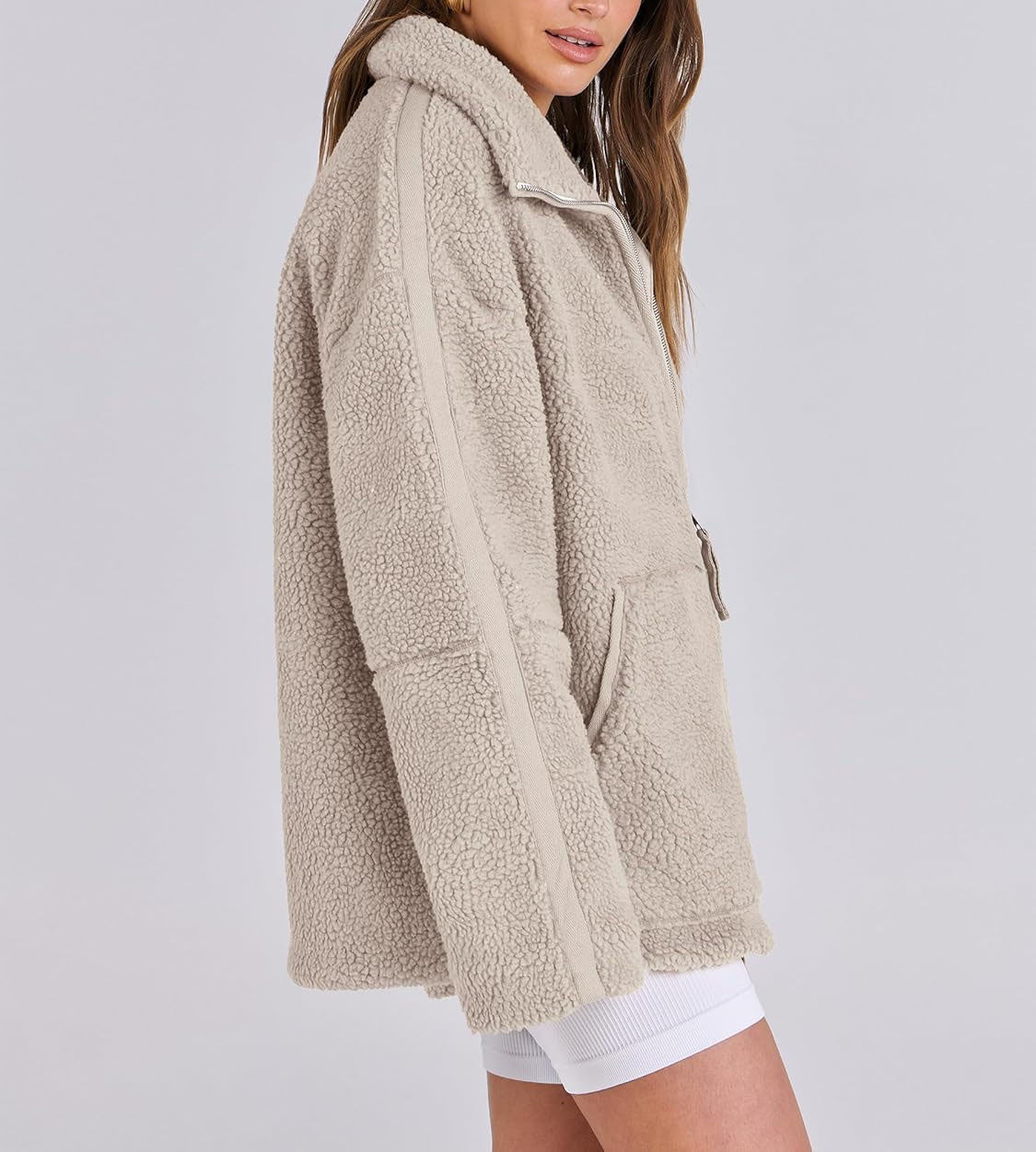 Dames Basic Fleece Jas – Warm Outdoor en Wandelen, Herfst/Winter