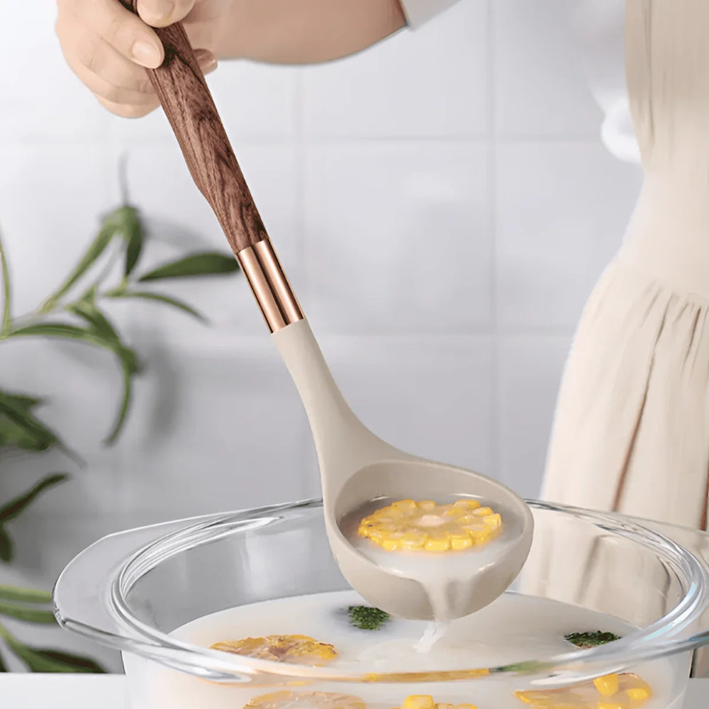 Silicone Grydesæt – 10 Stykker, Varmestabil og Ergonomisk til Moderne Køkken