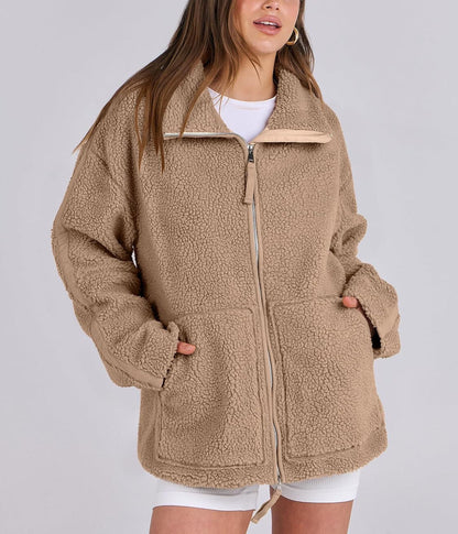Dames Basic Fleece Jas – Warm Outdoor en Wandelen, Herfst/Winter