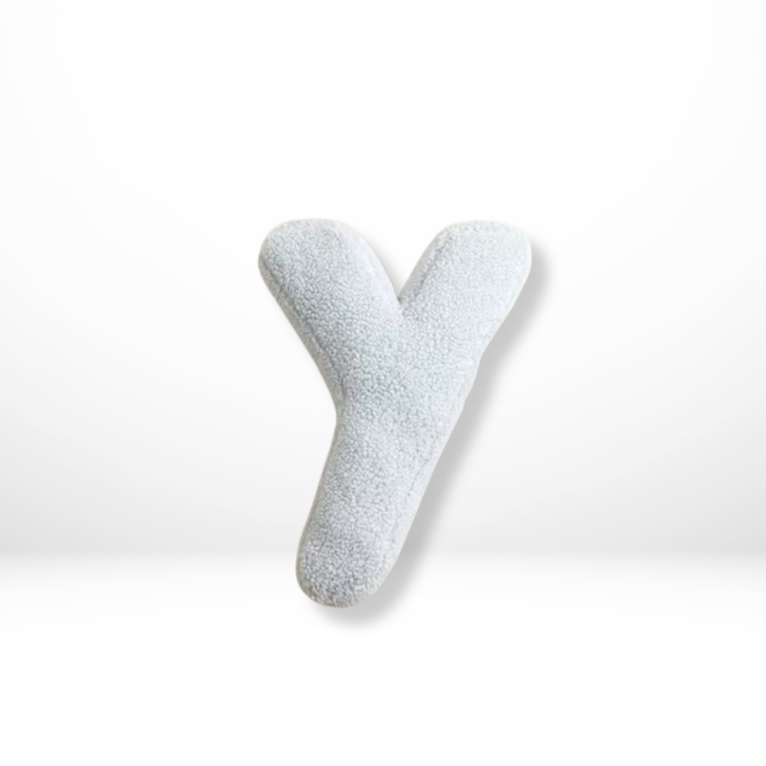 Fluwelen Sædekud med Alfabetbogstaver – Blød og Legende Dekor til Stuen eller Børneværelset