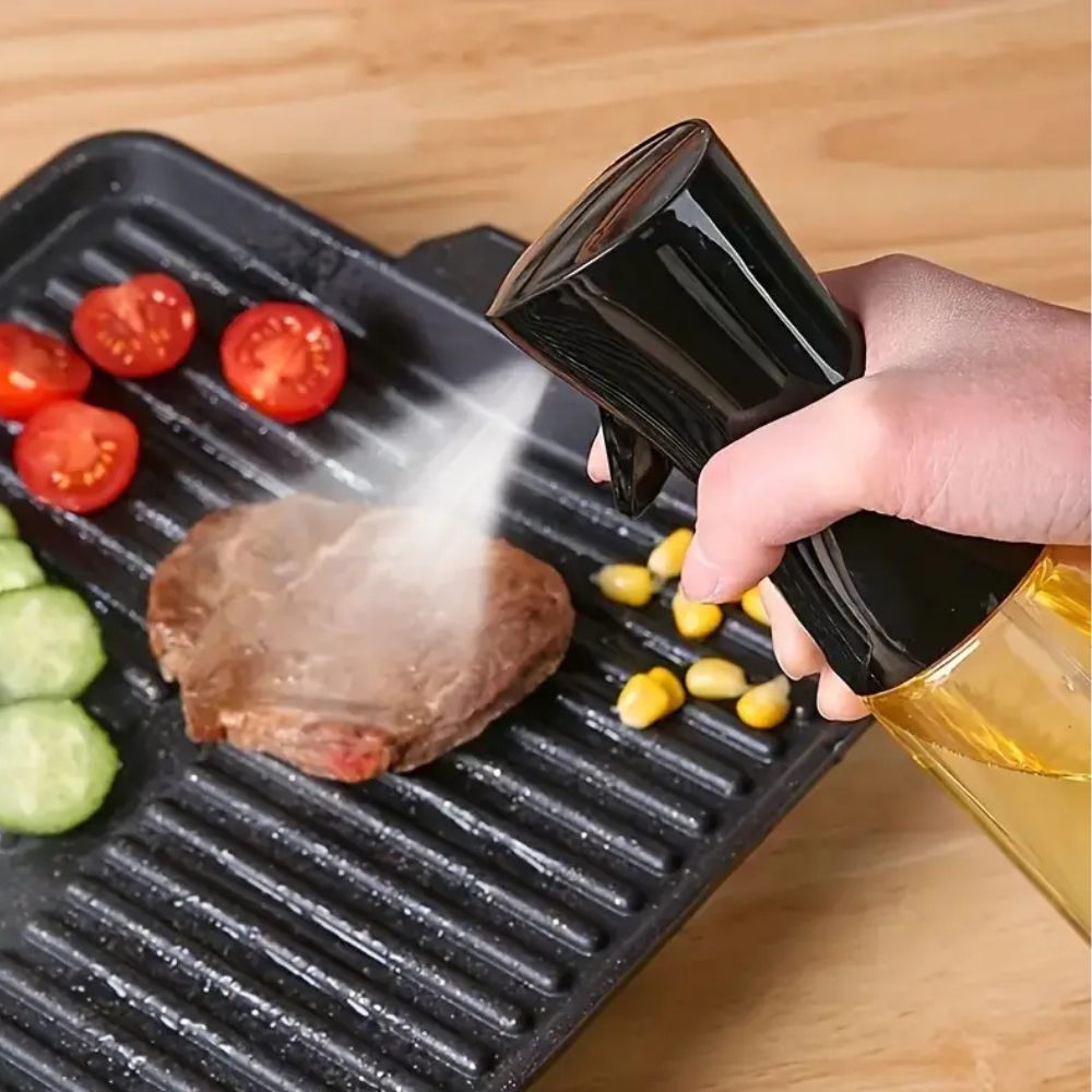 Olie Sprayflaske – Glas, Ergonomisk Design til Sund Madlavning og Grillning