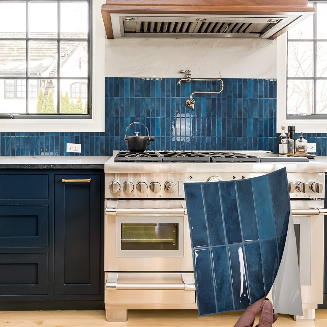 3D Selvklæbende Vægfliser – Vandtæt PVC, Moderne Backsplash til Køkken eller Badeværelse Dekoration