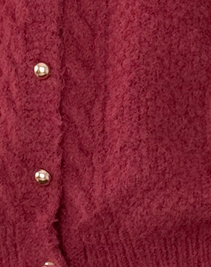 Dames Gebreid Cardigan Vest – Warm met Parelknopen, Casual voor Herfst/Winter