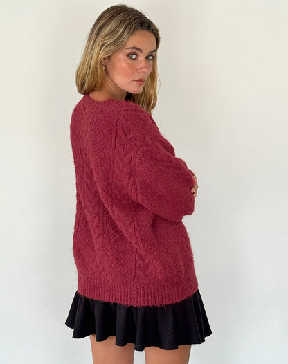 Dames Gebreid Cardigan Vest – Warm met Parelknopen, Casual voor Herfst/Winter