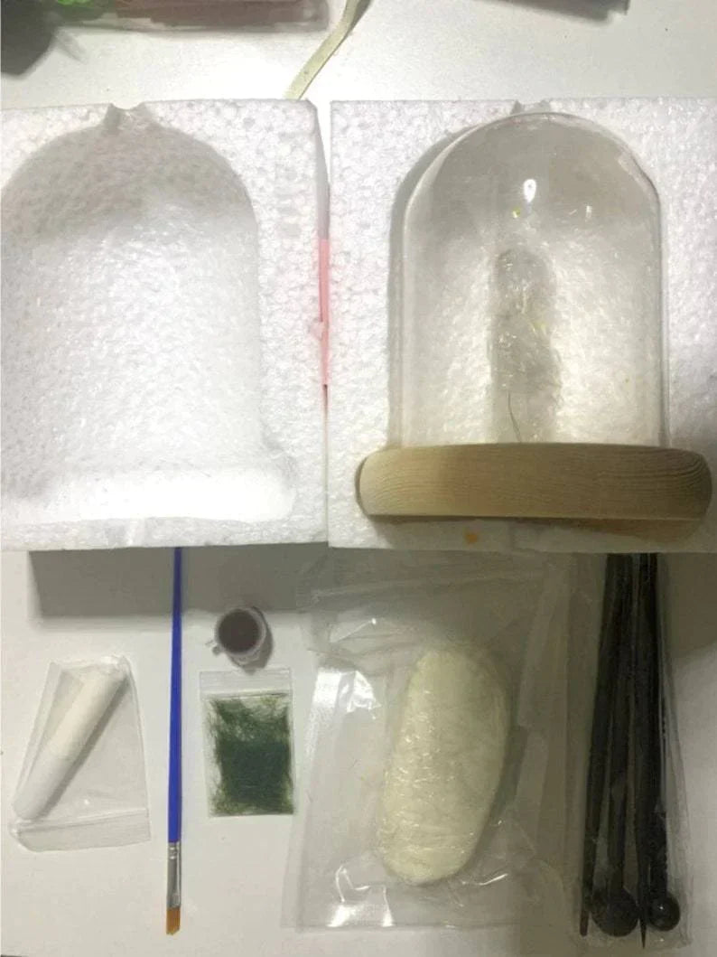 DIY Svampe Lampe – Glas og Træ, Kreativ Borddekoration til Stuen eller Soveværelset