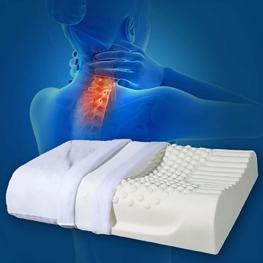 Ortopædisk Pude – 100% Naturlig Gummi, Støtte til Nakke og Hoved til Alle Sovepositioner