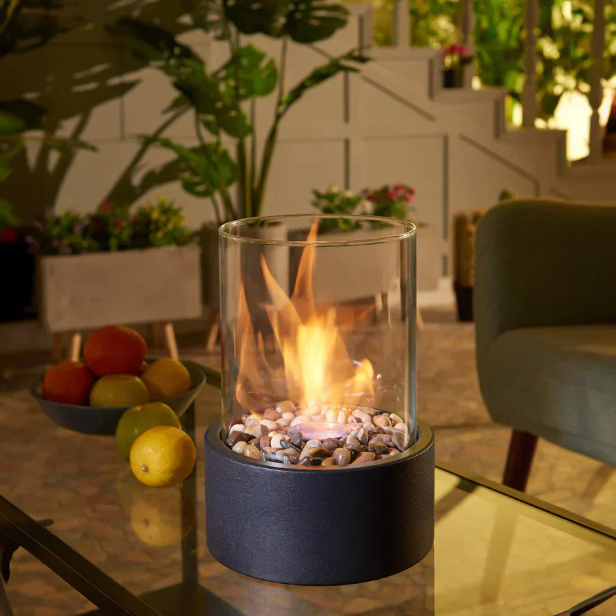 Tafelhaard – Rookvrij glas en roestvrij staal, modern design voor binnen- en buitengebruik
