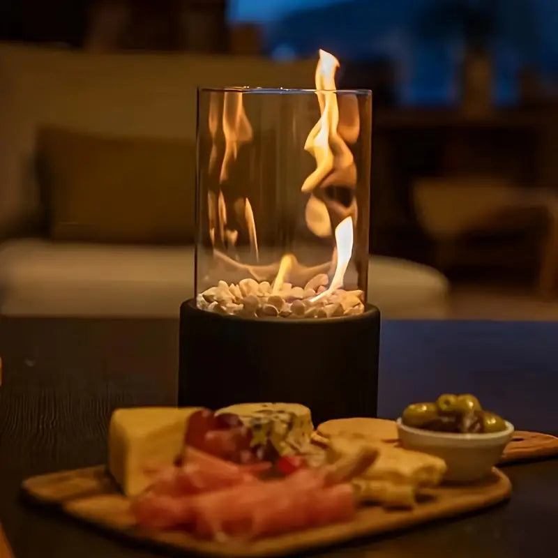 Tafelhaard – Rookvrij glas en roestvrij staal, modern design voor binnen- en buitengebruik