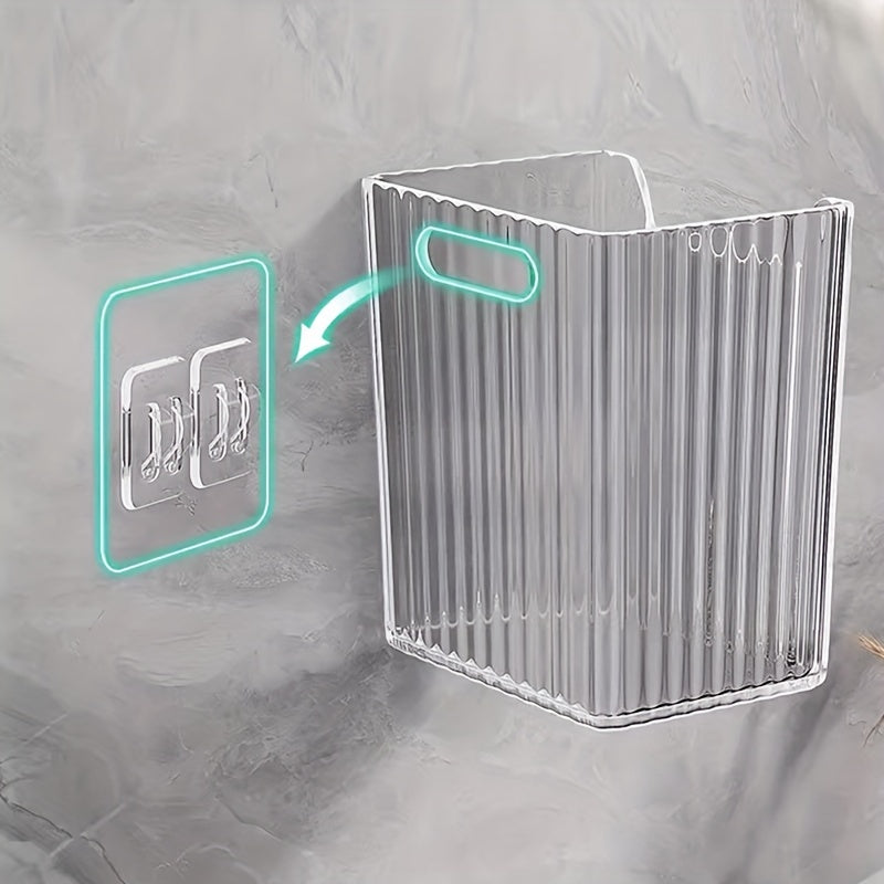 Badeværelsesvæghylde – Moderne plastik, multifunktionel og dekorativ til tandbørster og kosmetik