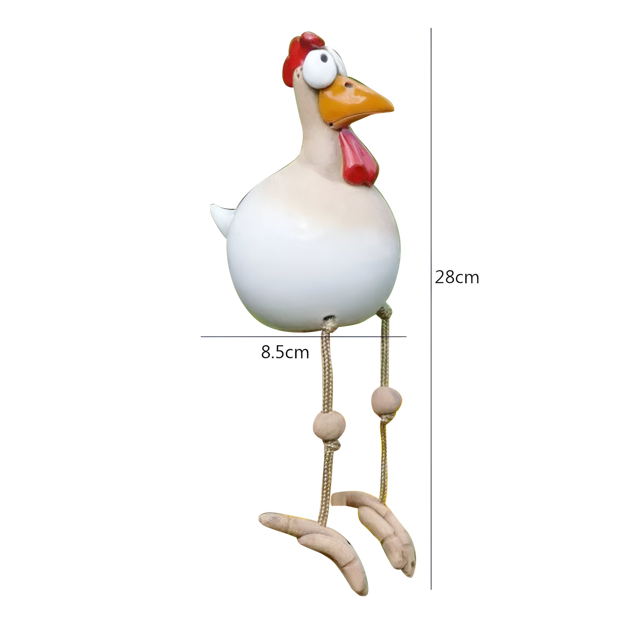 Eccentric hen figure – Weatherproof resin, charming design for the garden or balcony