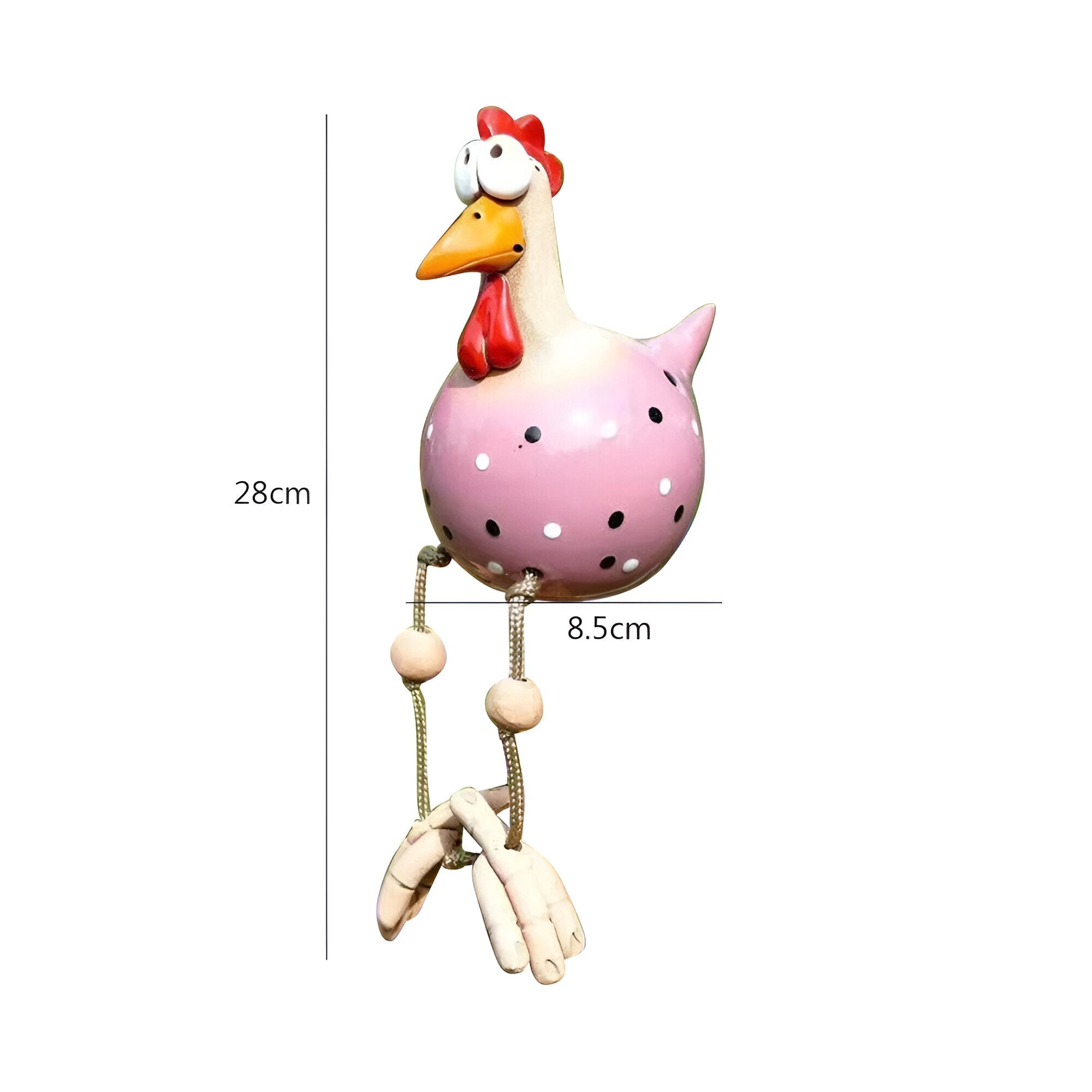 Eccentric hen figure – Weatherproof resin, charming design for the garden or balcony