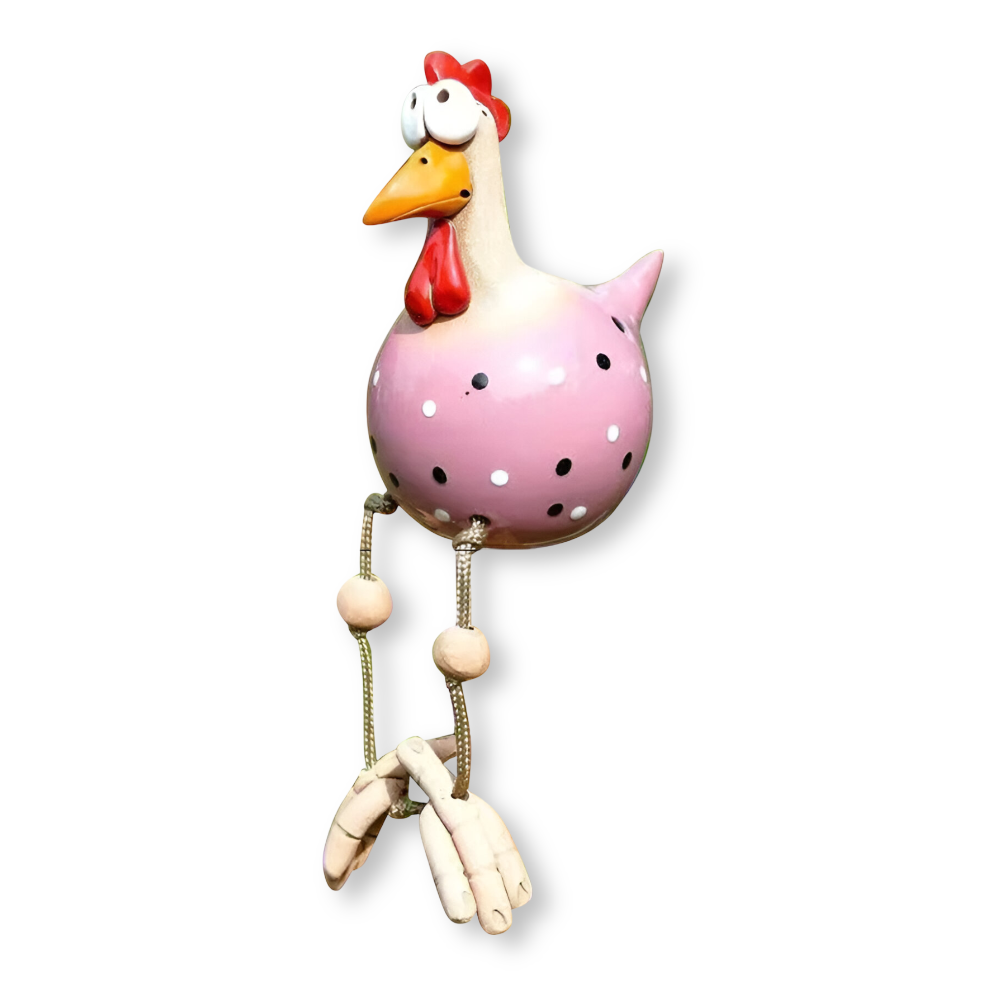Eccentric hen figure – Weatherproof resin, charming design for the garden or balcony