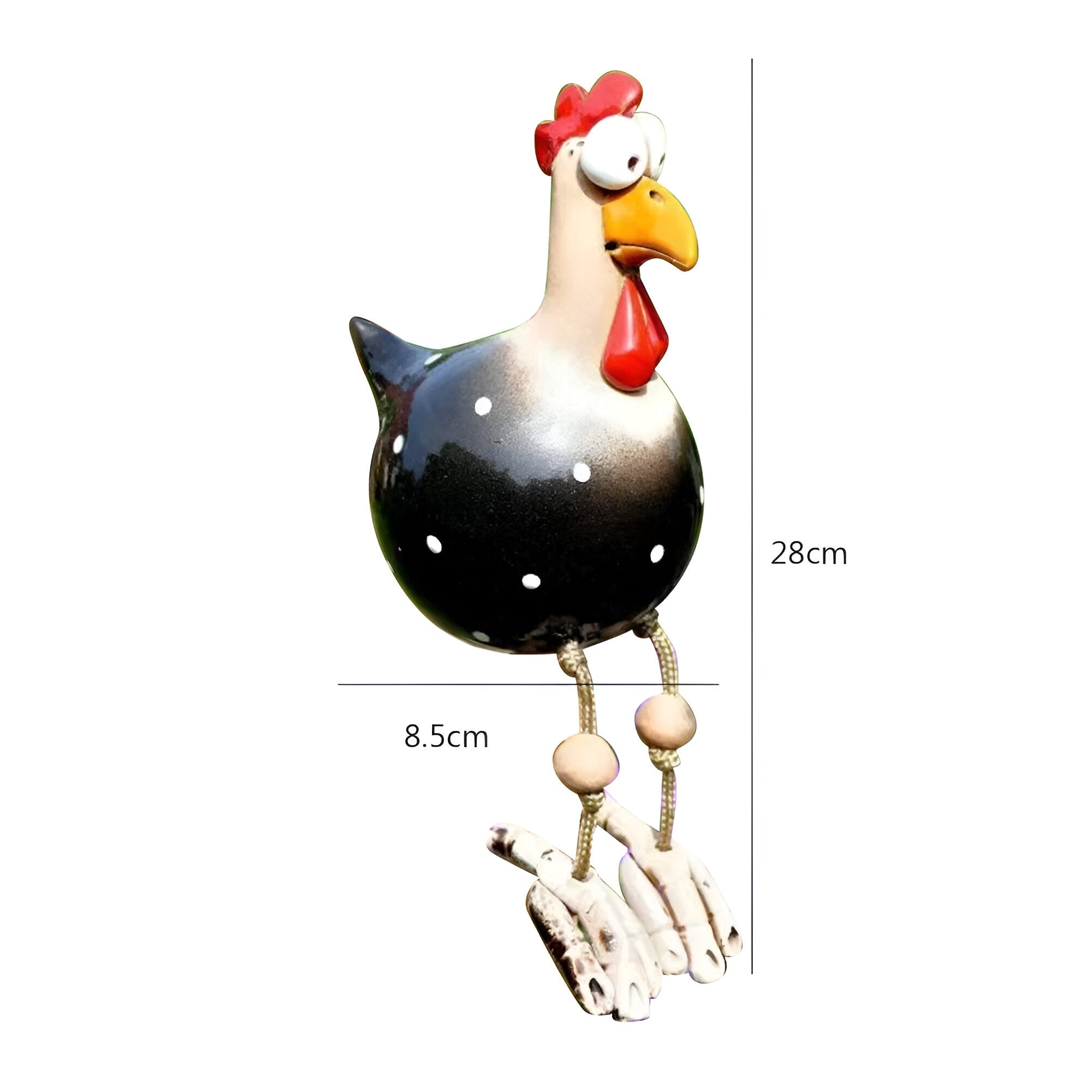 Eccentric hen figure – Weatherproof resin, charming design for the garden or balcony