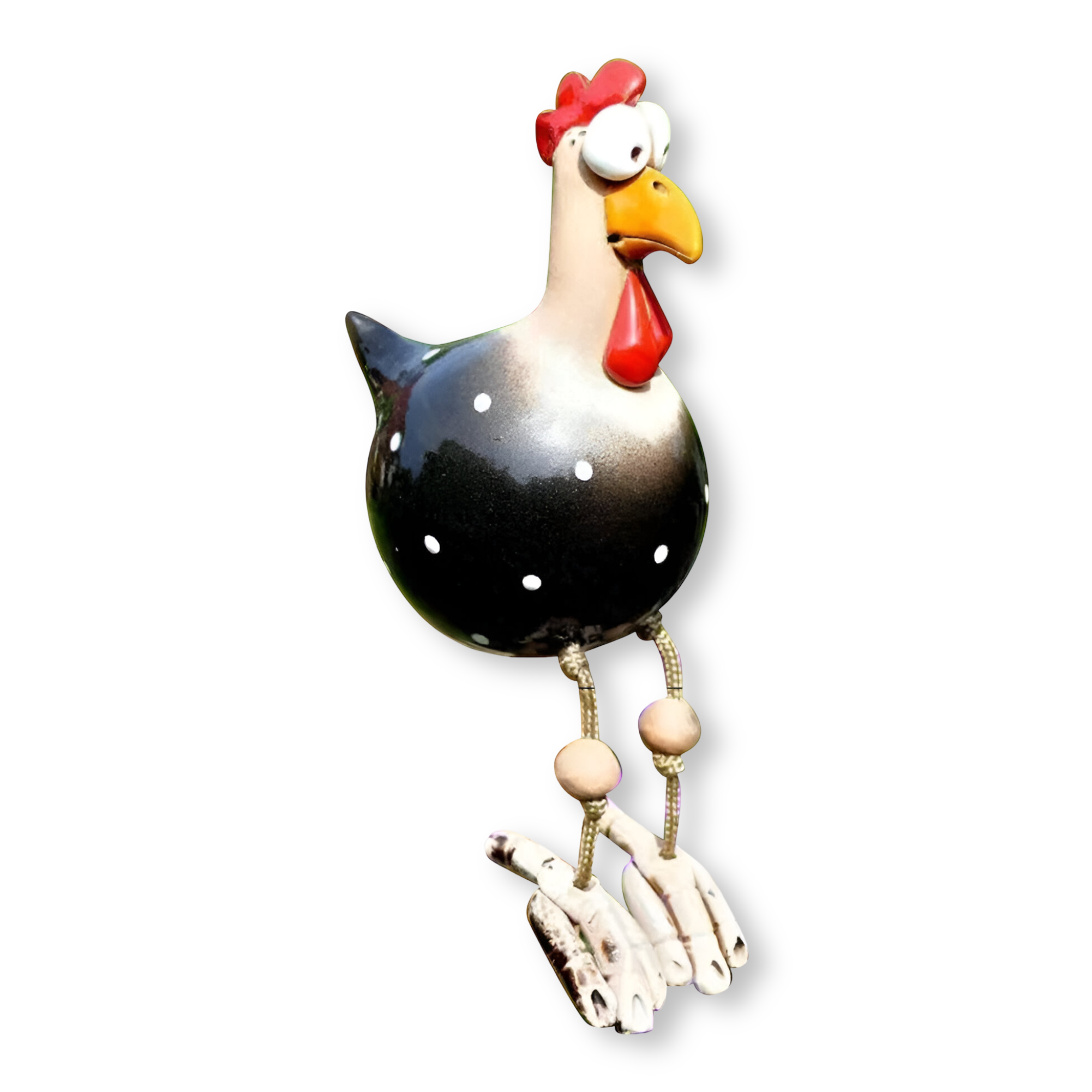 Eccentric hen figure – Weatherproof resin, charming design for the garden or balcony
