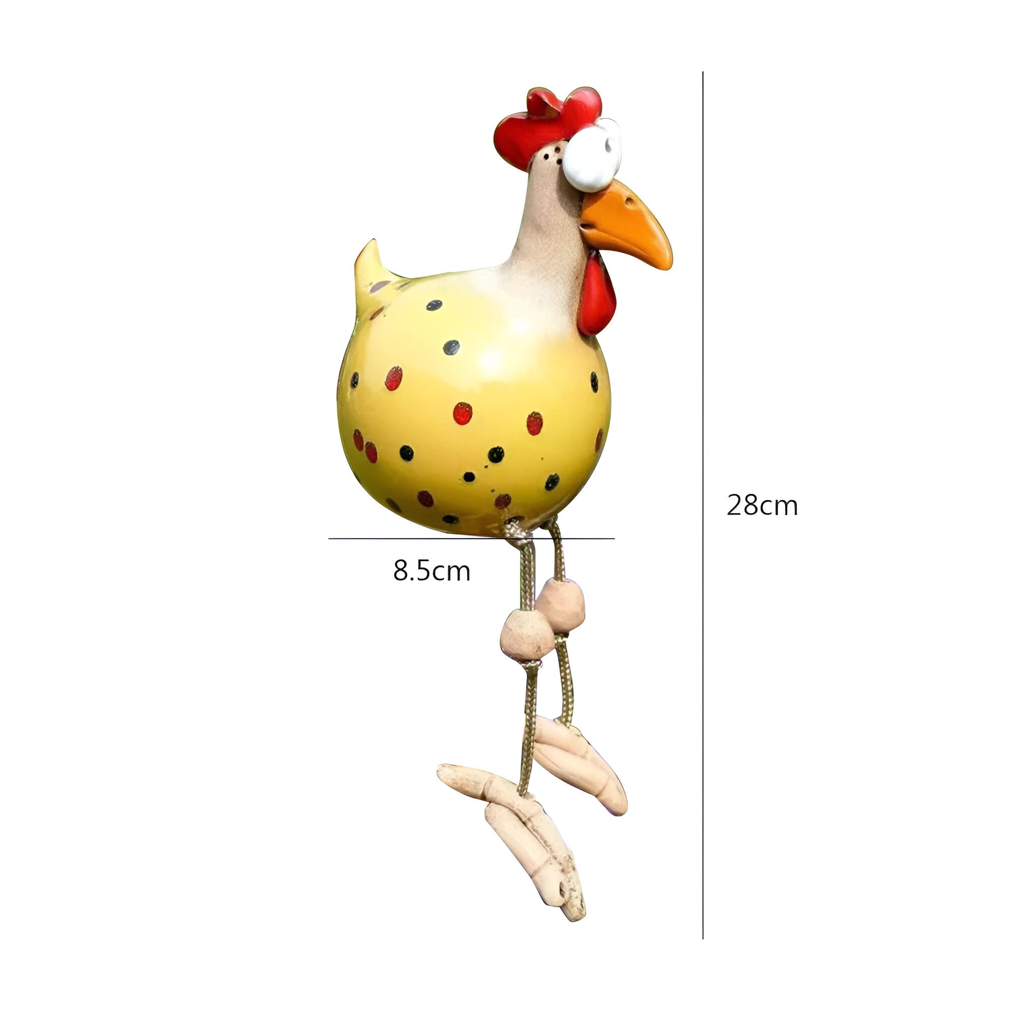 Eccentric hen figure – Weatherproof resin, charming design for the garden or balcony