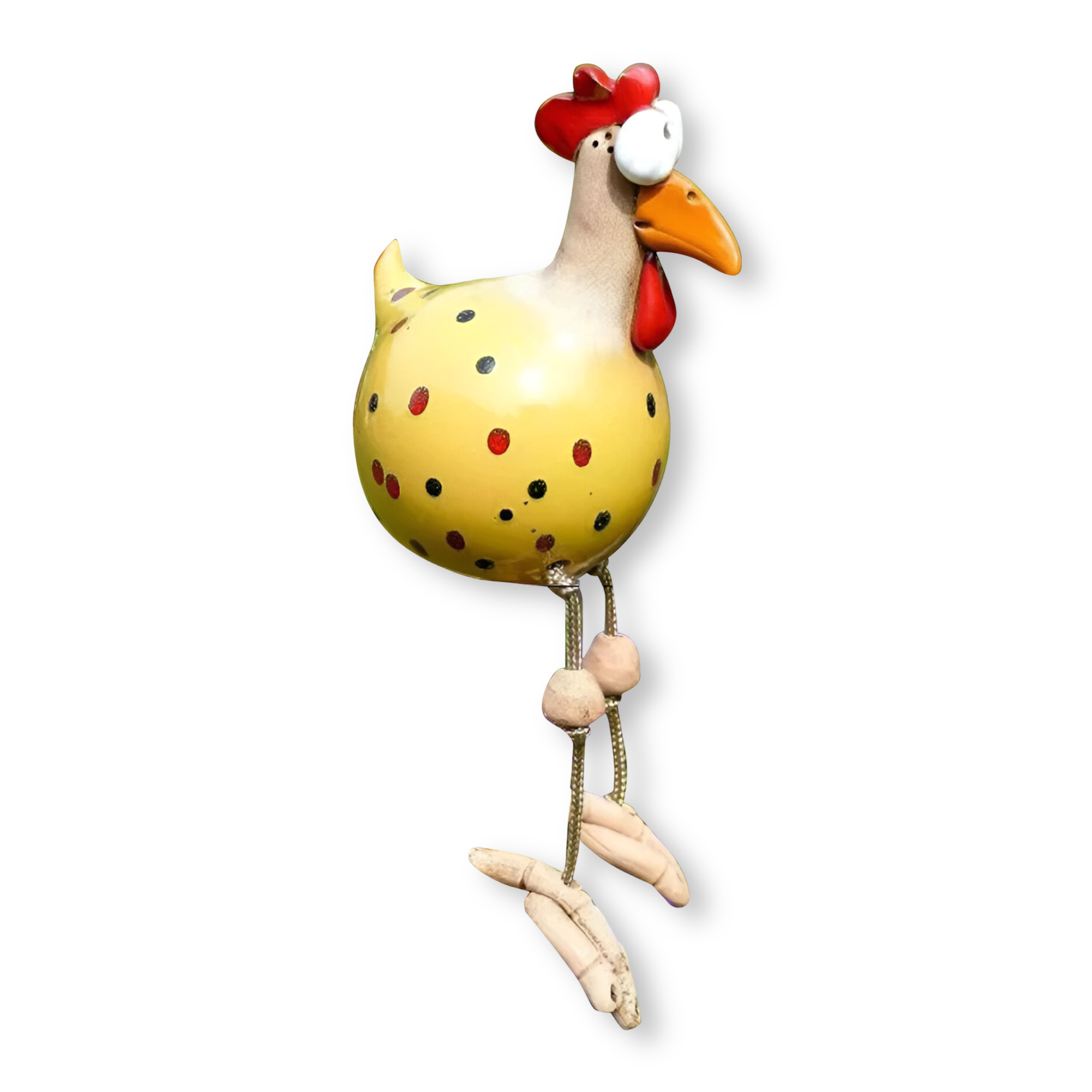 Eccentric hen figure – Weatherproof resin, charming design for the garden or balcony