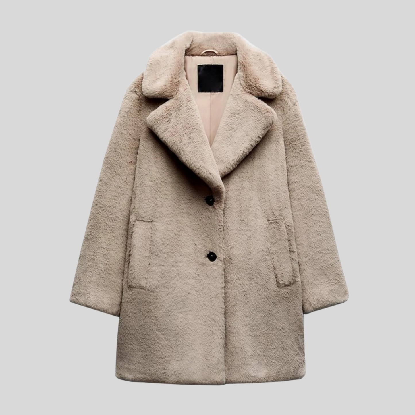 Dames Teddy Fleece Jas met Rits – Imitatiebont, Warme Winterjas voor Herfst en Winter