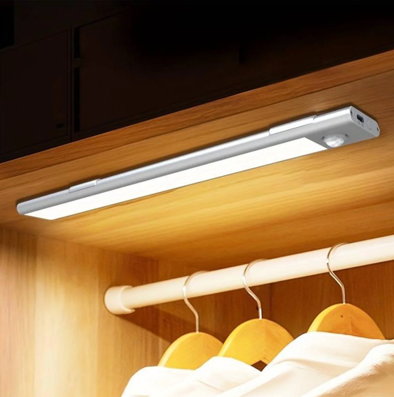 Trådløs LED-sensorlampe – aluminium, moderne design med bevægelsessensor til soveværelse eller entré