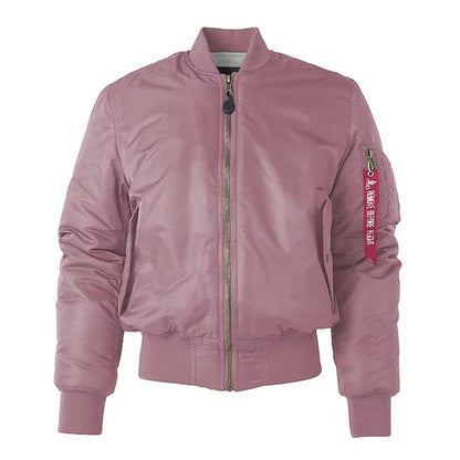 Heren Regular Fit MA-1 bomberjack – gevoerd, met rits en ribboorden, casual tussenjas voor voorjaar en herfst