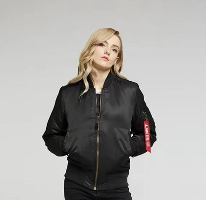 Heren Regular Fit MA-1 bomberjack – gevoerd, met rits en ribboorden, casual tussenjas voor voorjaar en herfst