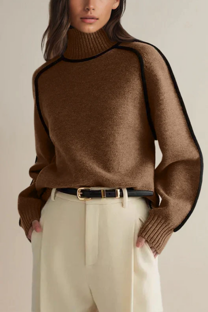 Dames Half Col Gebreide Trui – Mock Neck, Casual voor Herfst/Winter
