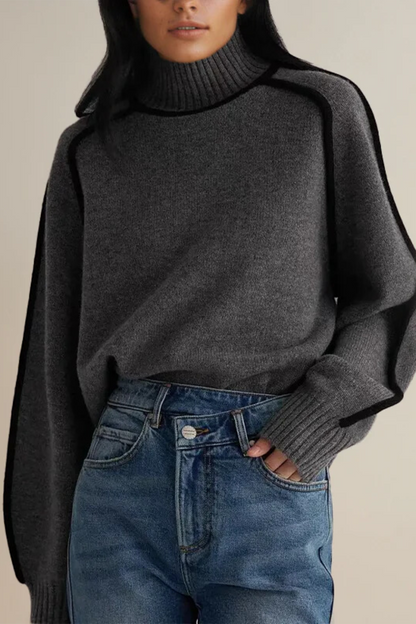 Dames Half Col Gebreide Trui – Mock Neck, Casual voor Herfst/Winter