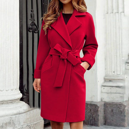 Dames Lange Trenchcoat Winterjas – Herfst/Winter, Casual en Business