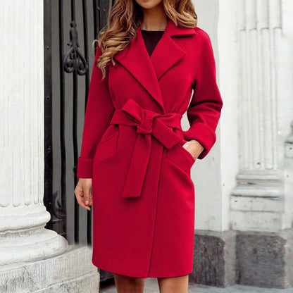 Dames Lange Trenchcoat – Winterjas voor Herfst en Winter