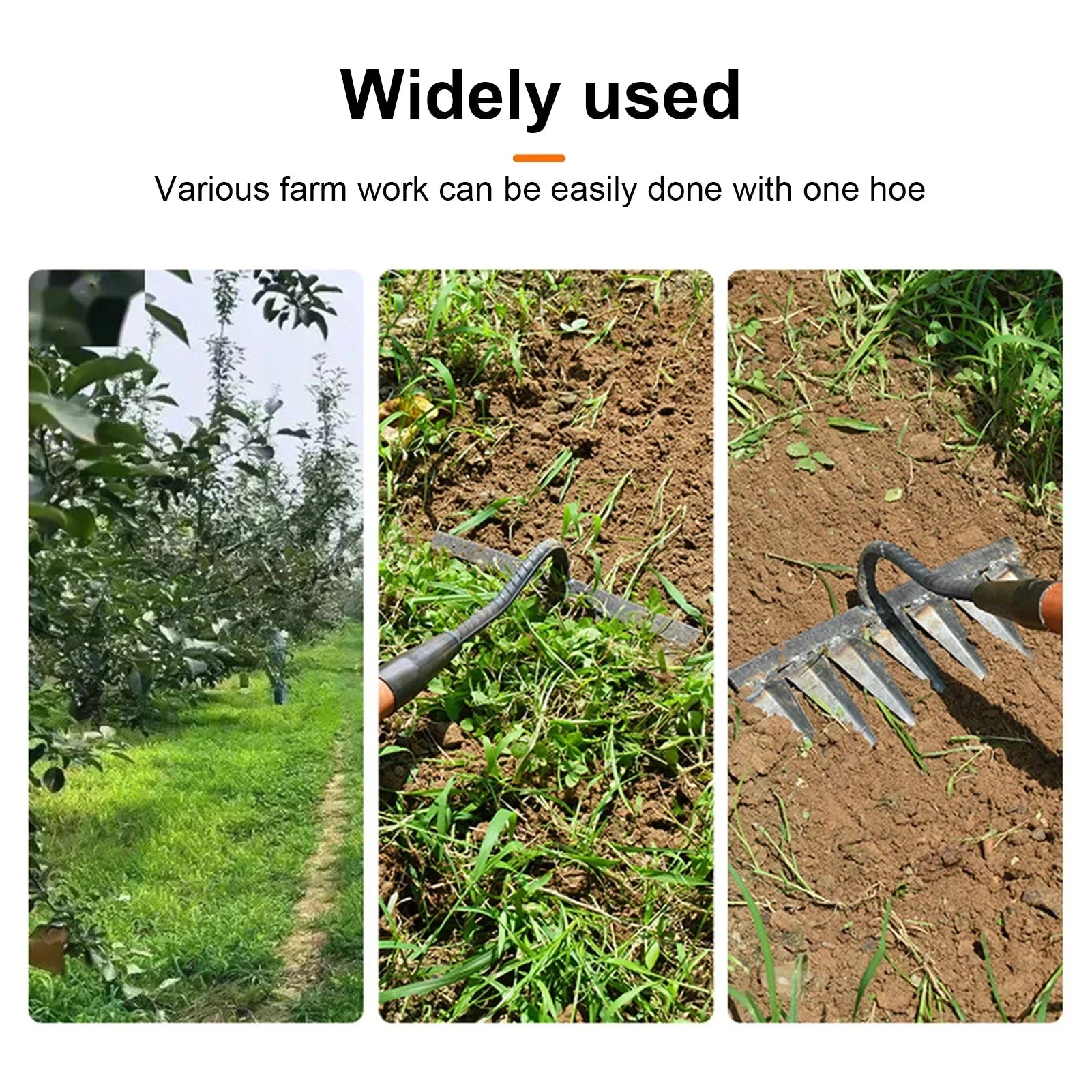 Ukrudtsfjerner – Rustfrit stål, ergonomisk håndtag til effektiv havepleje og jordbearbejdning