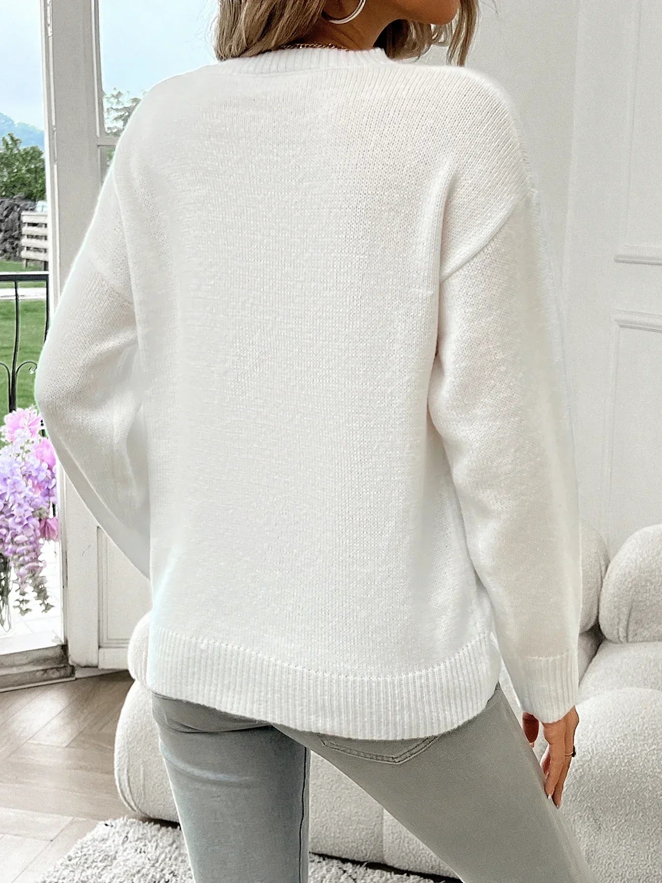 Dames Regular Fit Sweater – Ronde Hals, Zonder Capuchon, Casual Sweatshirt