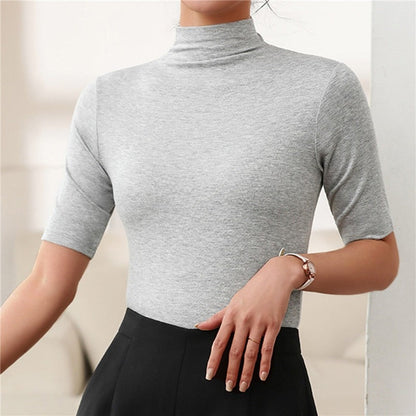 Dames Minimalistische Coltrui – Effen Trui voor Casual en Business, Herfst/Winter