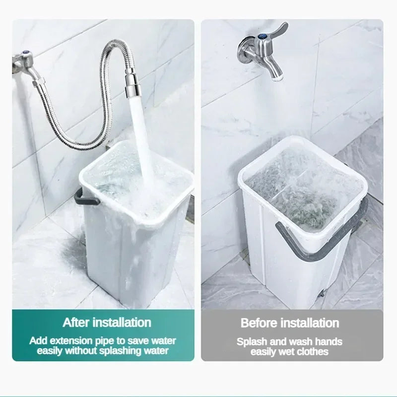 Fleksibel Køkkenvask Forlænger – Justerbar, Rustfrit Stål til Nem Skylning og Fyldning i Køkkenet