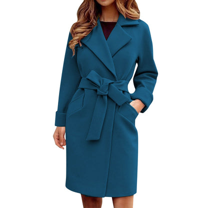 Dames Lange Trenchcoat – Winterjas voor Herfst en Winter