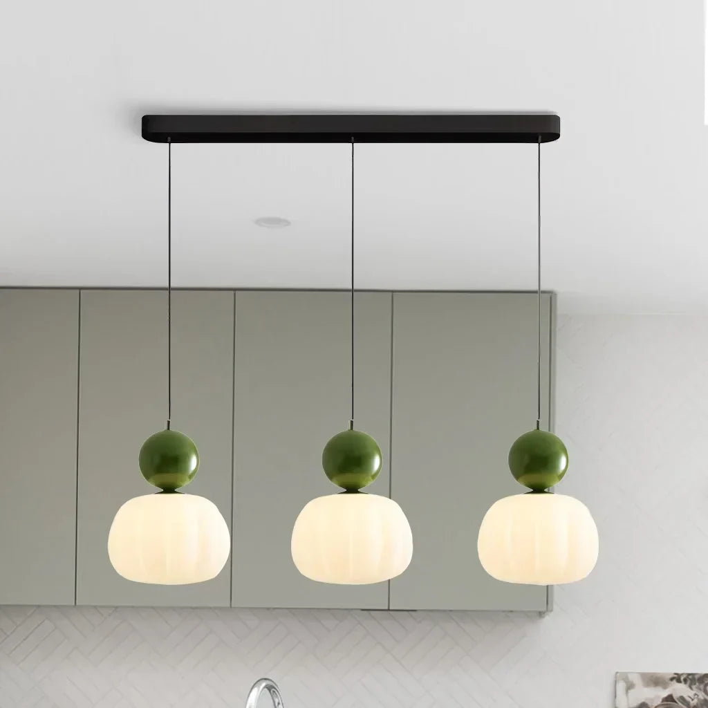 Art Deco-hanglamp – crèmekleurig metaal, Bauhaus-ontwerp voor in de woon- of eetkamer