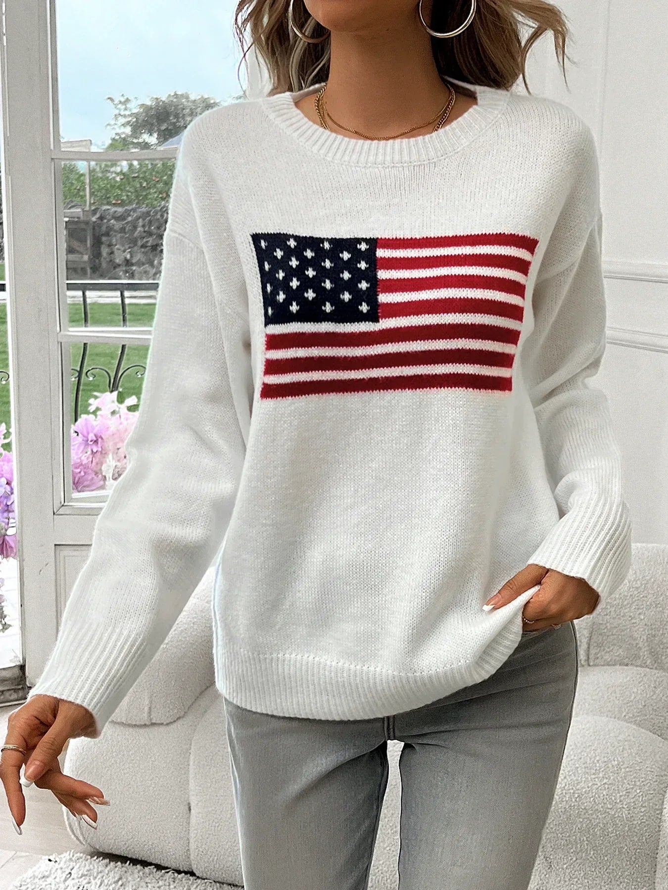 Dames Regular Fit Sweater – Ronde Hals, Zonder Capuchon, Casual Sweatshirt