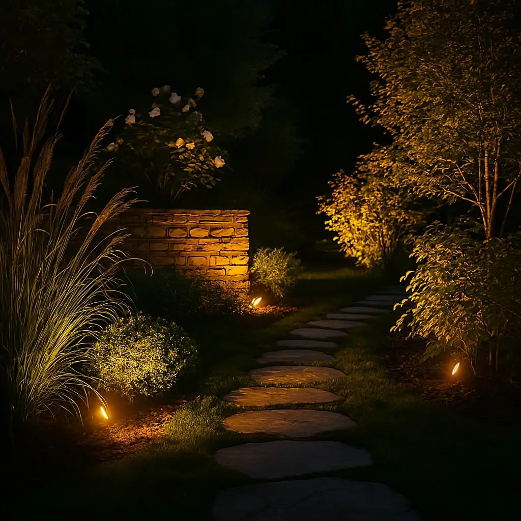 Solar-Powered Garden Spotlights – Multicolor, Adjustable Design for Garden, Patio, or Driveway